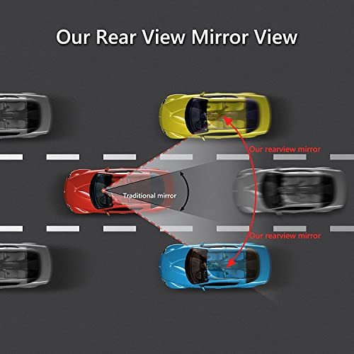 車用ルームミラー バックミラー 補助 純正 吸盤式 強力 工具不要 角度調整可 後席や後方視界確認_画像4