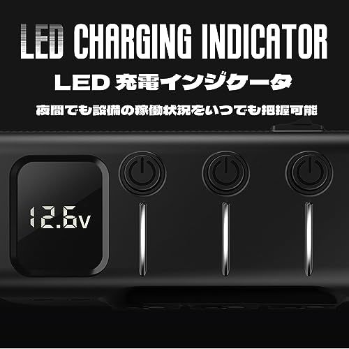 ZUKIDA 120W USB-C車載充電器 6 in 1車用充電アダプター12V/24V Type-CとPD36W USB充電ポート2個+QC3.0充電ポート1個 LED電圧表示 DC_画像4