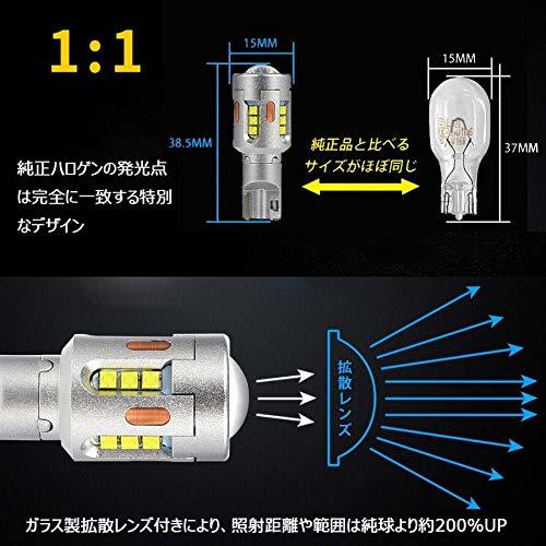 Auto Ideas LEDバックランプ T20シングル 22W 3000ルーメン 爆光 キャンセラー CANBUS 無極性 CSP1919チップ ハイブリッド対応 ホワイト_画像2