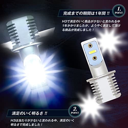 Takenous トラック野郎御用達 竹村商会 24v h3 led フォグランプ 点灯点滅切替内蔵 トラック h3ledバルブ h3フォグ led_画像3