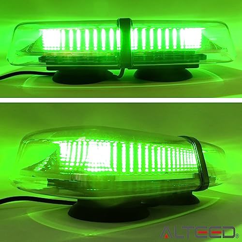 ALTEED(アルティード) LED回転灯パトランプ 黄緑色 高照度SMD5730×72発 反射ミラーボディ多重発光視覚 フラッシュライト_画像2