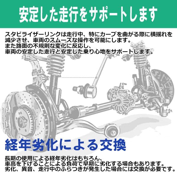 Wellvie ホンダ フィット スタビライザーリンク GE6 GE7 GE8 GE9 GP1 GP4 H21～ 純正番号:51320-TF0-003 スタビリンク フロント 左右共通_画像3