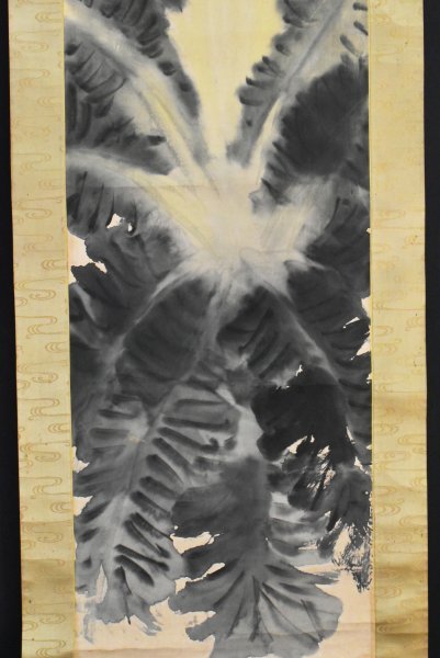 【真作】B1937 丸山晩霞「大薊」紙本 肉筆 洋画家 児玉果亭師事 長野の人_画像4