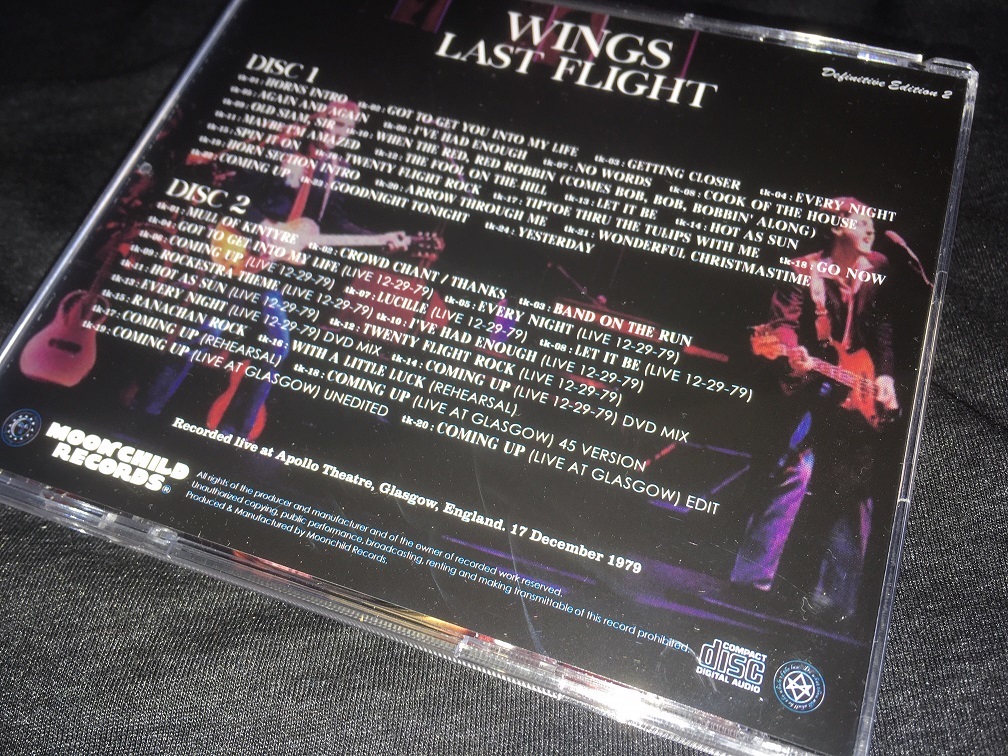 Moon Child ★ Wings -「Last Flight」Definitive Edition 2/プレス2CDプラケース_画像3