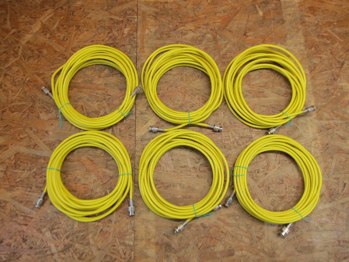◎CANARE ( カナレ ) / L-3CFB BNC-BNCケーブル 約7.5m 75Ω Coaxial Cable/同軸ケーブル・黄色 6本セット 中古◎C166_画像4