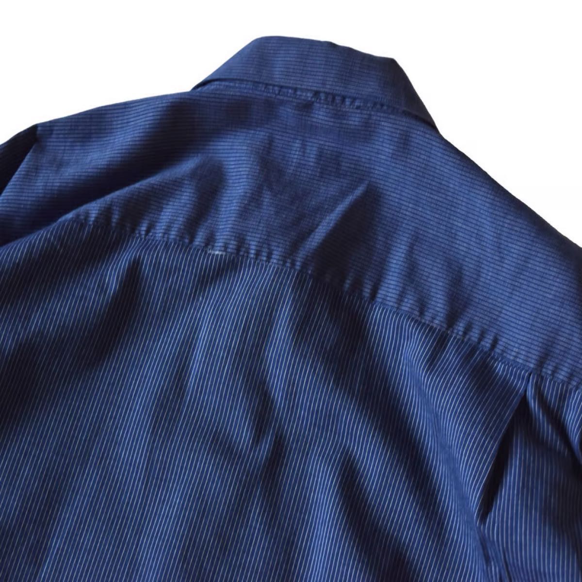クリスチャン ディオール ストライプ カフスシャツ　Christian Dior 長袖シャツ　15 1/2 Lサイズ位