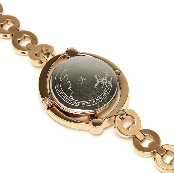 スタージュエリー 美品 THE デザインネックレス WATCH ダイヤ シェル文字盤 イエローゴールド 腕時計 0.11ct 超音波洗浄済み