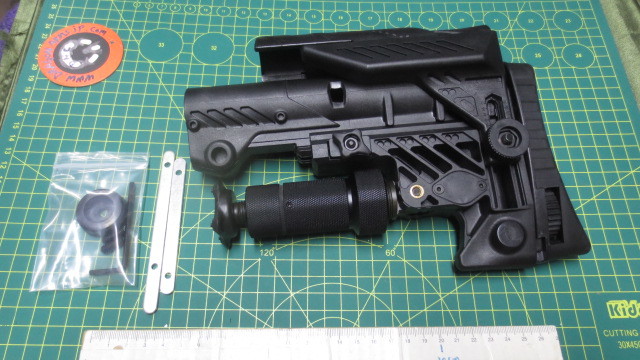 新品M4系CAAタイプライフル用ストック用部品です、MWS,G&PWE,ARES,VFC,AK,PSG1,SR16,PDW,CQBSR25M110