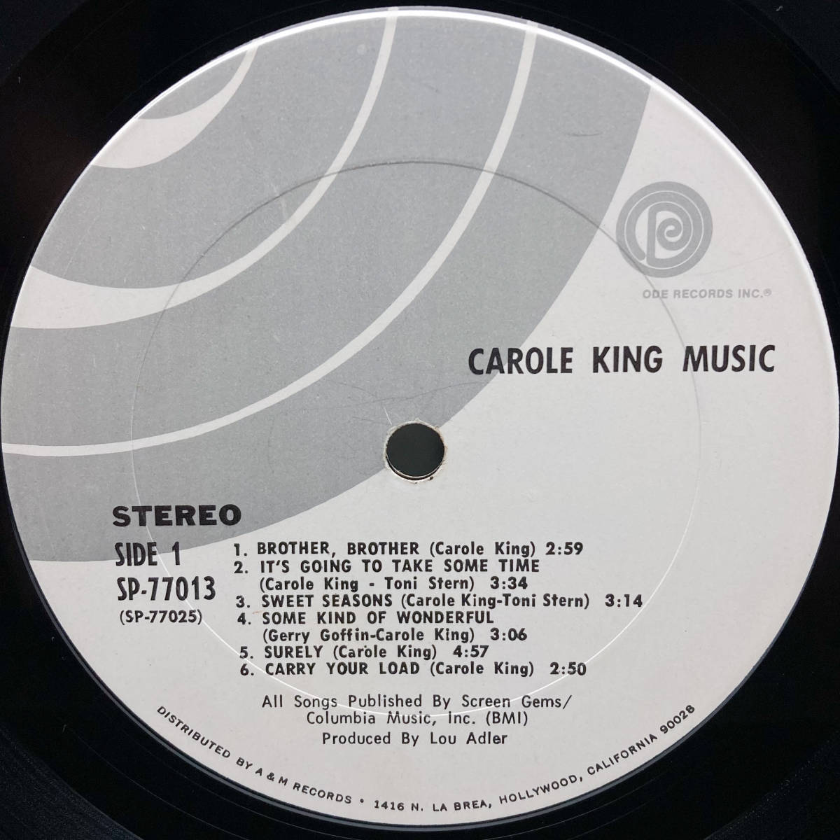 [LP] '71米Orig / Carole King / Music / Ode Records / SP-77013 / Folk Rock / Pop Rock / C_画像5