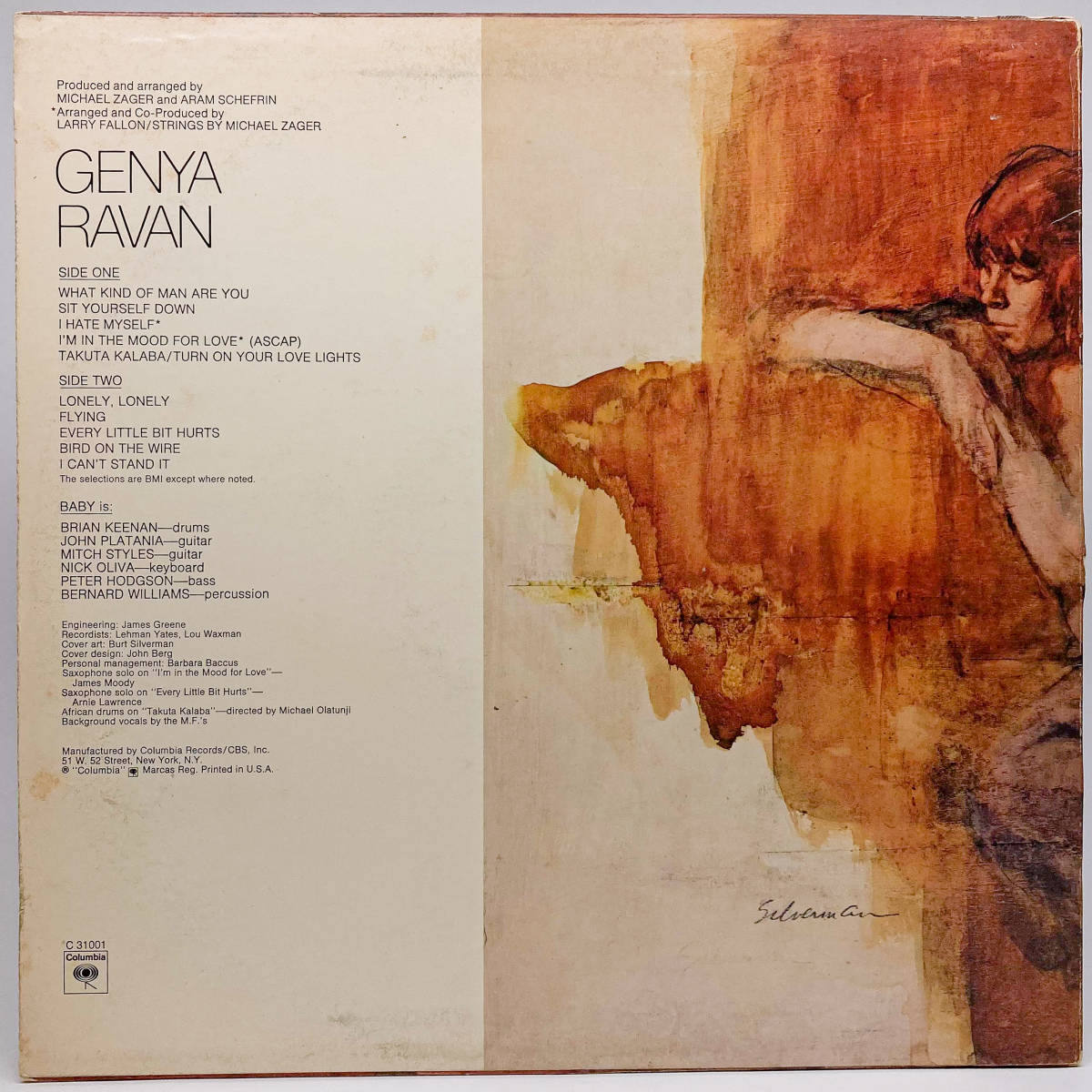 [LP] '72米Orig / Genya Ravan / S.T. / Columbia / C 31001 / Soul-Jazz / 両面マト1A_画像2