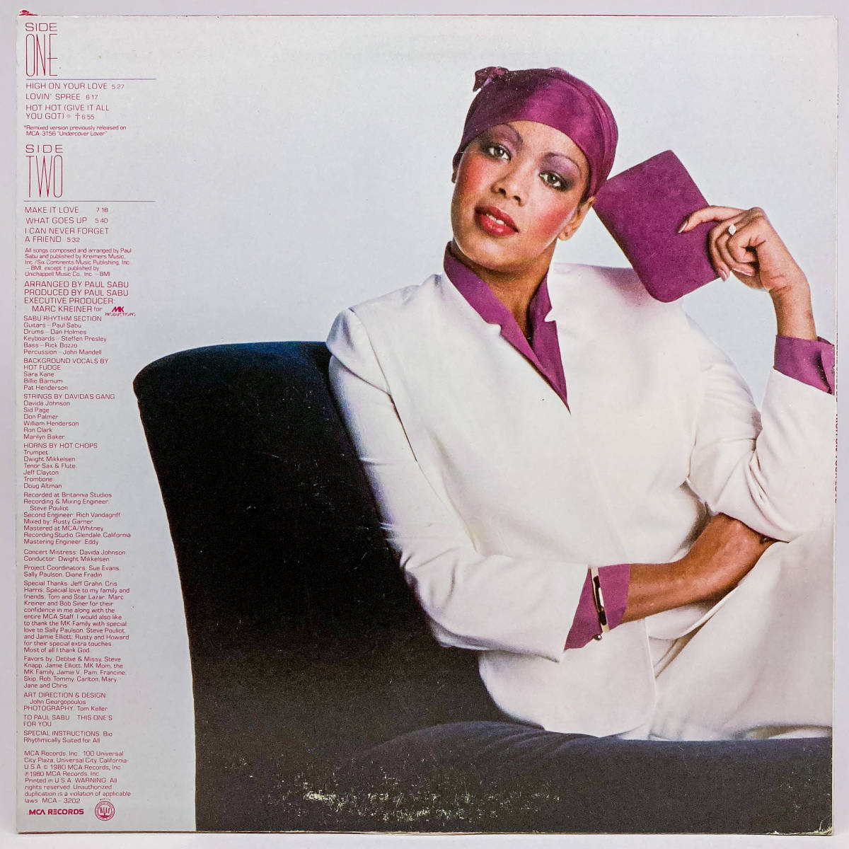 [LP] '80米Orig / Debbie Jacobs / High On Your Love / MCA Records / MCA-3202 / Disco_画像2