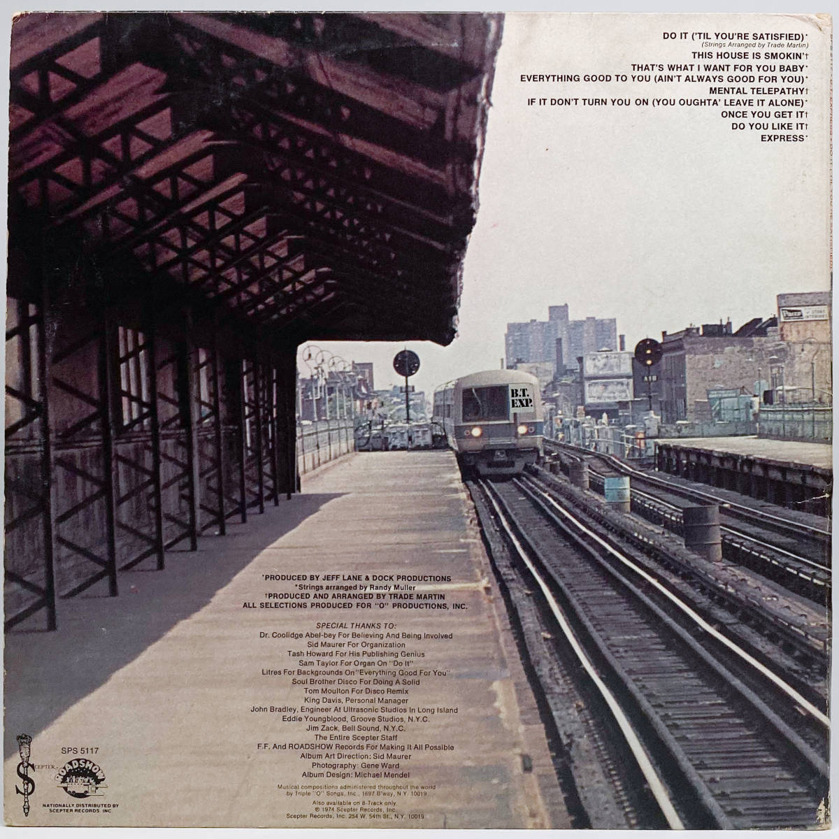 [LP] '74米Orig / B.T. Express / Do It ('Til You're Satisfied) / Scepter Records / SPS 5117 / Funk / Disco_画像2