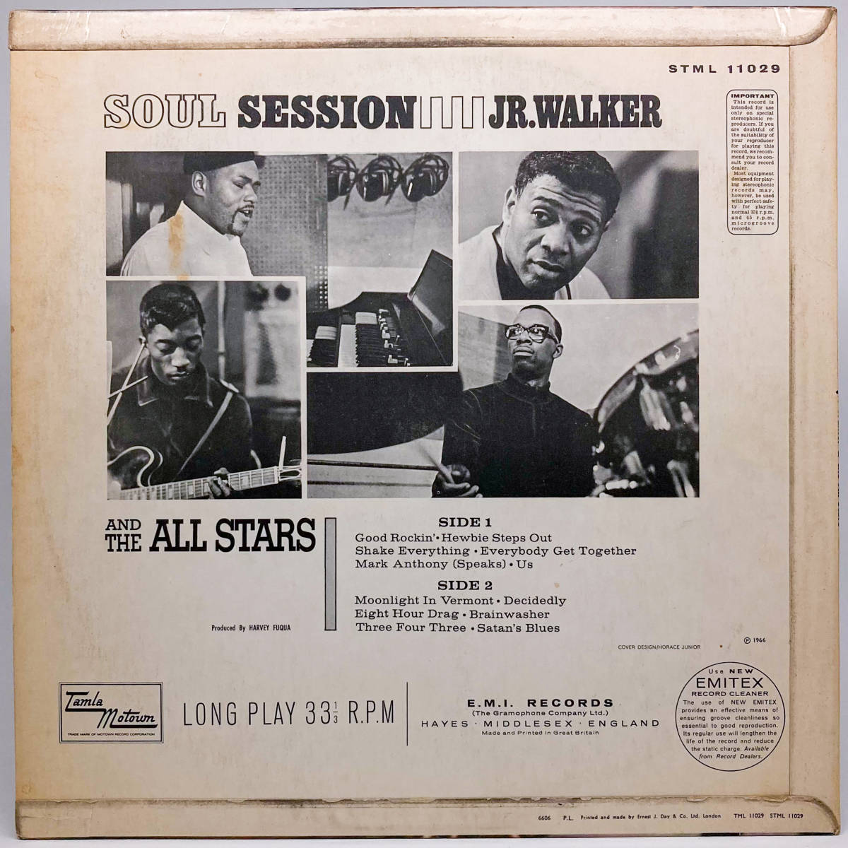 [LP] '66英Orig / Junior Walker & The All Stars / Soul Session / Tamla Motown / STML 11029 / Funk / Soul_画像2