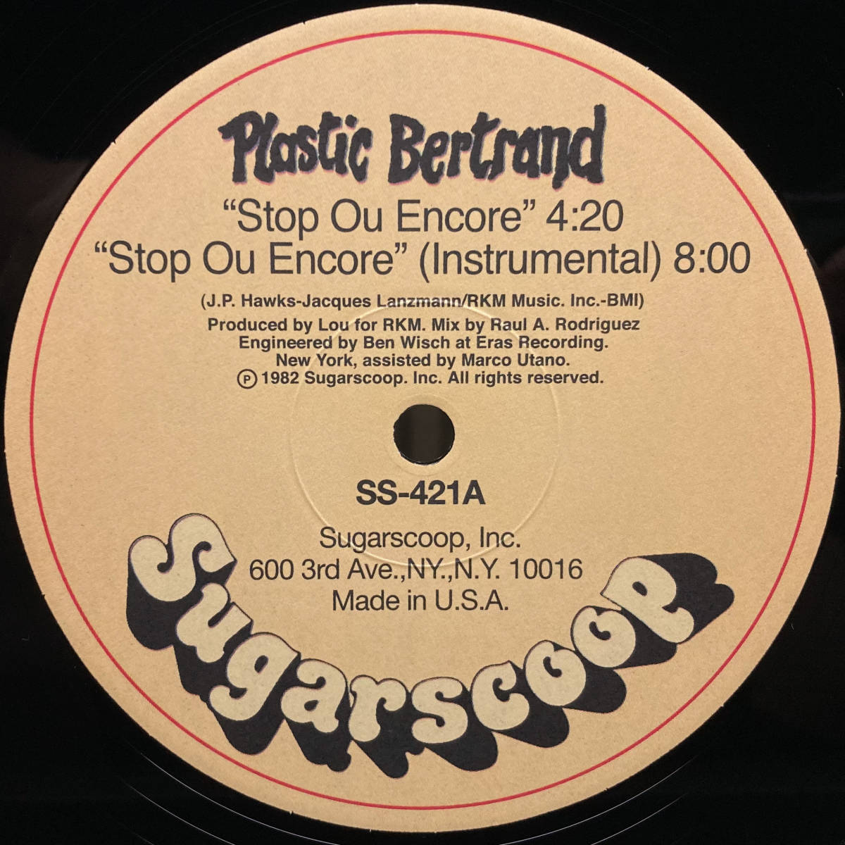 [12] Plastic Bertrand / Stop Ou Encore / Sugarscoop Records / SS-421 / Disco_画像1