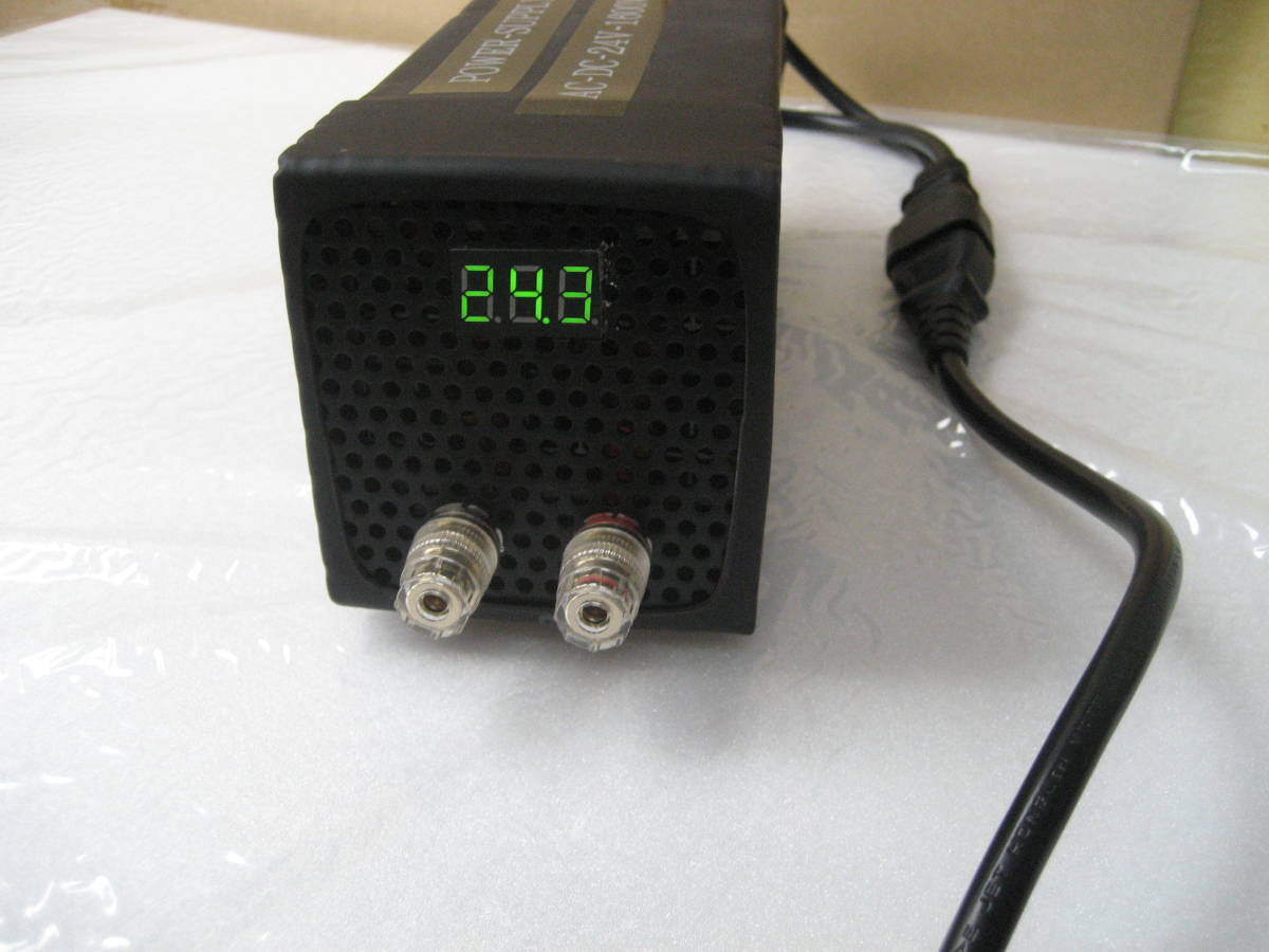 コンパクト安定化電源　特値販売　AC100V DC24V65A1600W　静音スマートファン仕様　AC2又コード付き（A)