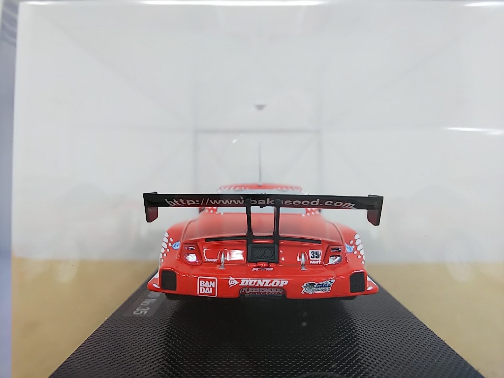 ■ EBBROエブロ 1/43 Super GT500 BANDAI DUNLOP SC430 レッドホワイトバンダイ ダンロップ レクサスレーシングモデルミニカー_画像3