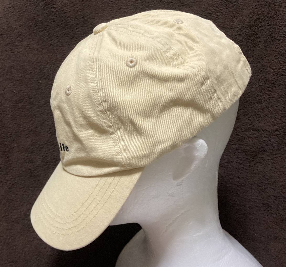 お手軽スナップバックキャップ!!シックなホワイトベージュカラー[Millimile]シンプル帽子CAP/フリーサイズ(56-58cm)男女OKユニセックス仕様の画像2