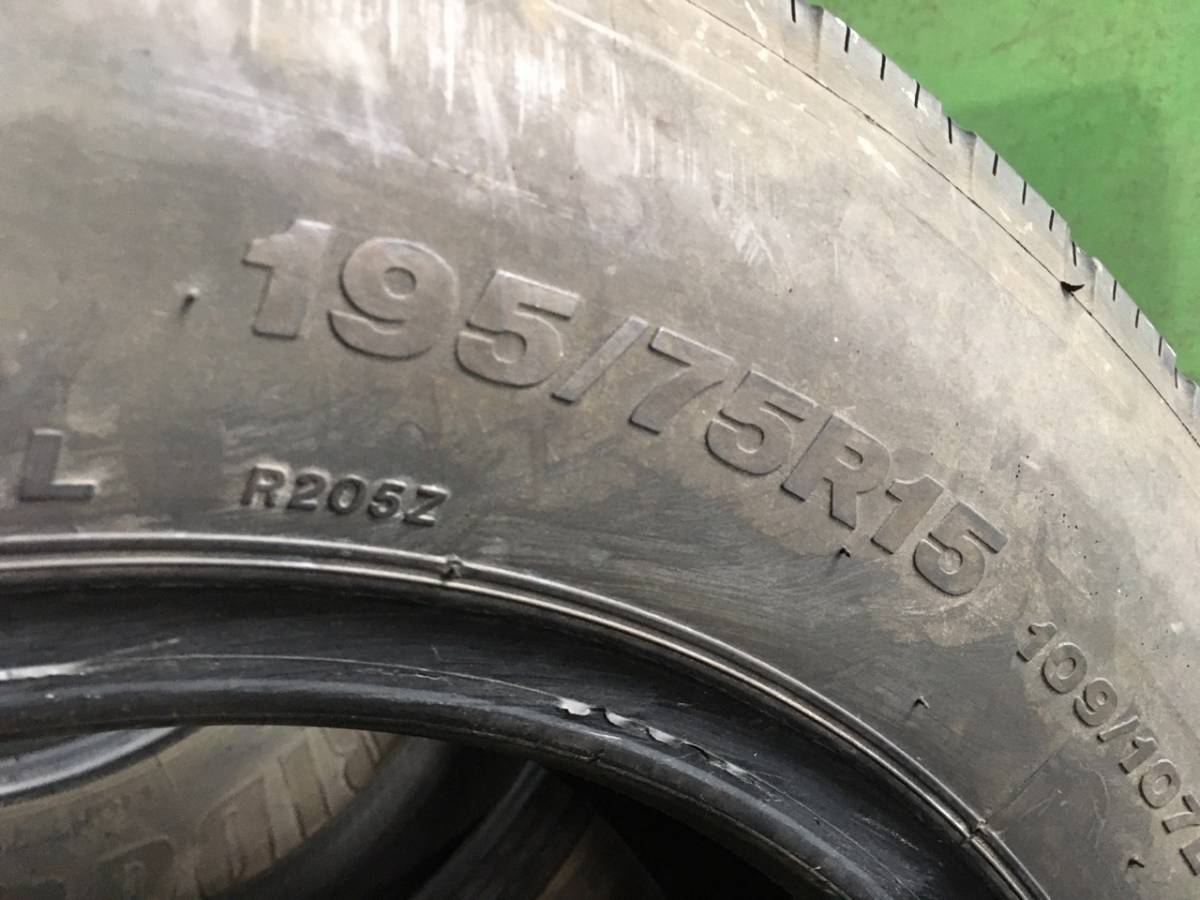 x798-3-9 ☆195/75R15 BS 中古4本♪ ブリヂストン デュラビスR205 2017年製！ K30_画像9