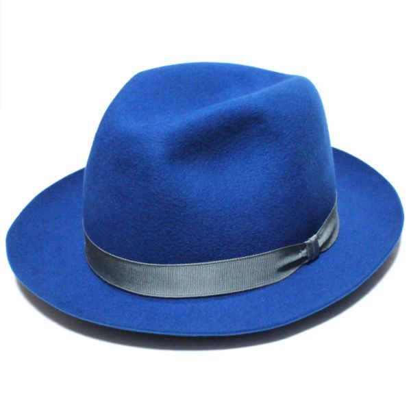 ボルサリーノ×イタリアインディペンデント Borsalino per Italia Independente フェルトハット／中折れハット ミドル (62) ブルー 新品の画像1