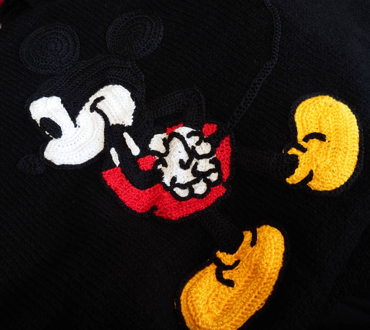 美品 NUBIAN別注 FORSOMEONE フォーサムワン 22AW MICKEY DAMAGED SWEATER ミッキー ダメージ ニット  セーター サイズ48 TN