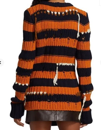 美品 定価11万位 SPORTMAX スポーツマックス maxmara マックスマーラ 22AW Cresta Striped Sweater  ダメージ ボーダーニット サイズM TN