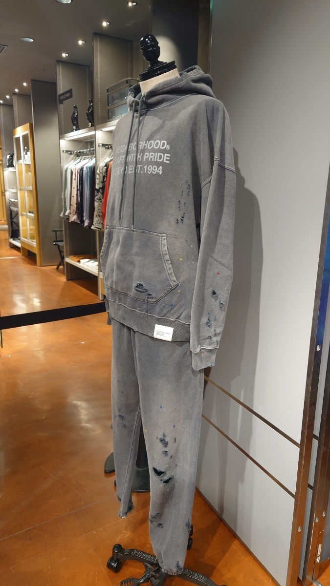 新品　新宿伊勢丹メンズ20周年限定　NEIGHBORHOOD　ネイバーフッド　SAVAGE SWEATPANTS　サベージ　スウェットパンツ　 black　サイズL