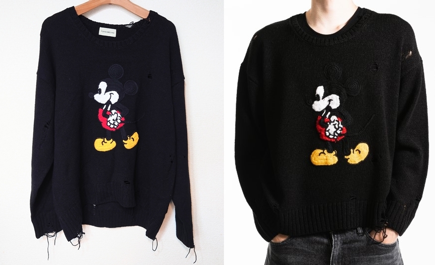 FORSOMEONE MICKEY DAMAGED SWEATER 46 | nate-hospital.com