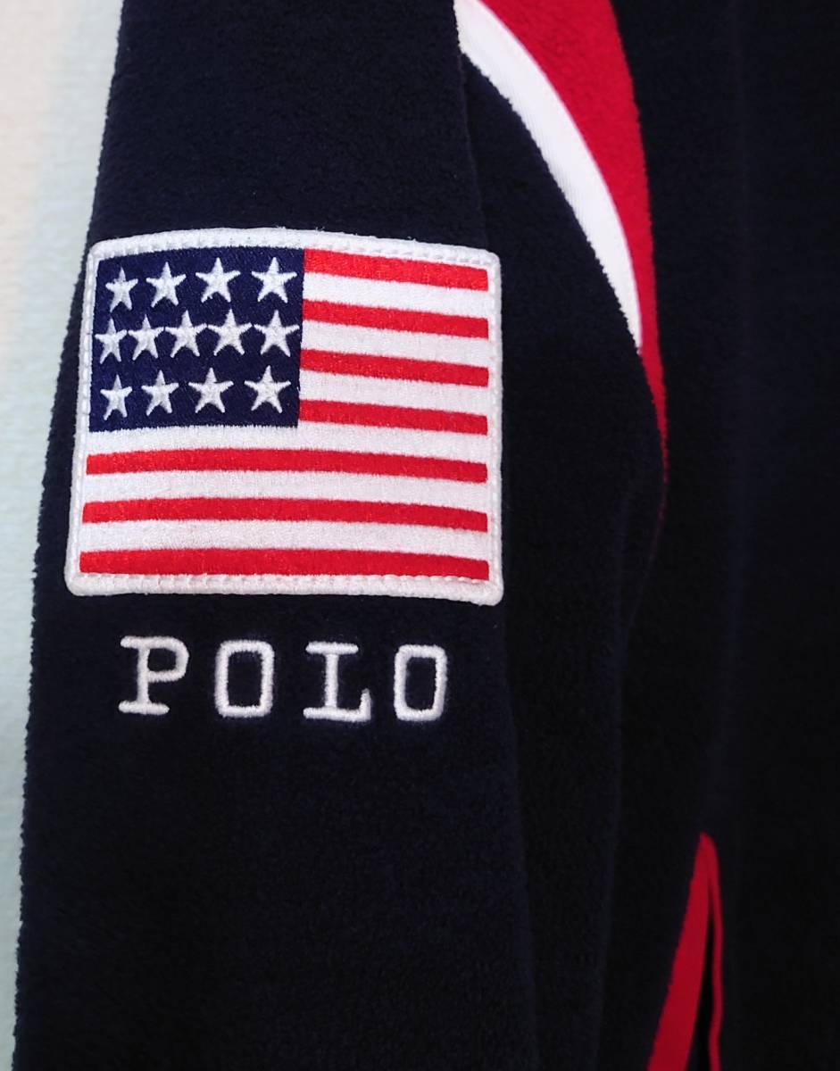 美品 POLO Ralph Lauren ポロ ラルフローレン 復刻 P-WING ウイングフット フリース スタジャン P-WING Fleece STADIUM JACKET Mサイズ TO_画像5