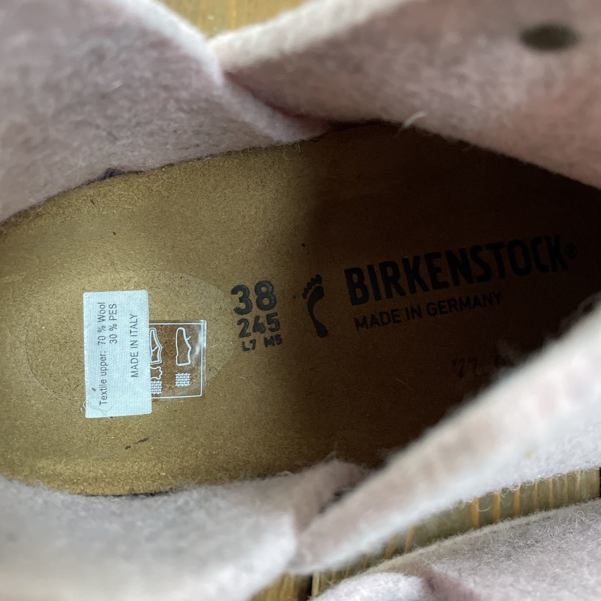 2470 BIRKENSTOCK ビルケンシュトックフェルト スリッポン 38 24.5?_画像2