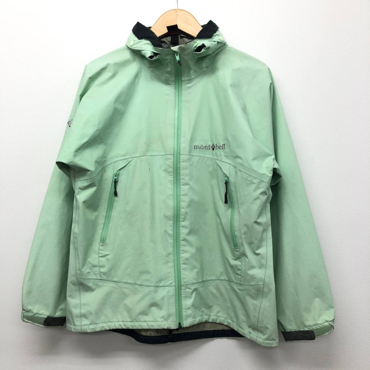 □mont-bell レインダンサージャケット L 黄緑 モンベル レディース GORE-TEX 1128453 レインウエア 複数落札同梱OK B231005-305_画像1