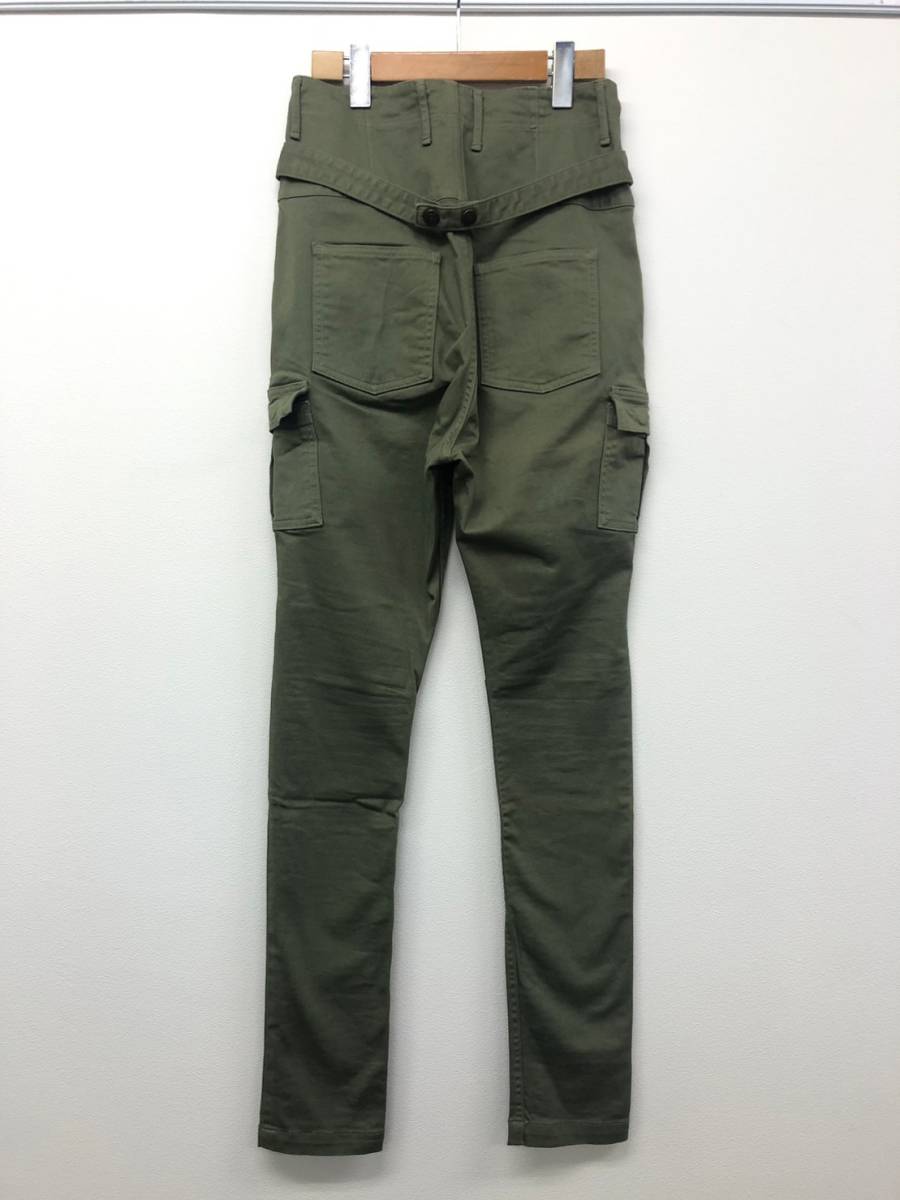 □KAPITAL カーゴパンツ XS カーキ キャピタル レディース ワークパンツ K1408LJ79 日本製 複数落札同梱OK B231011-304_画像2