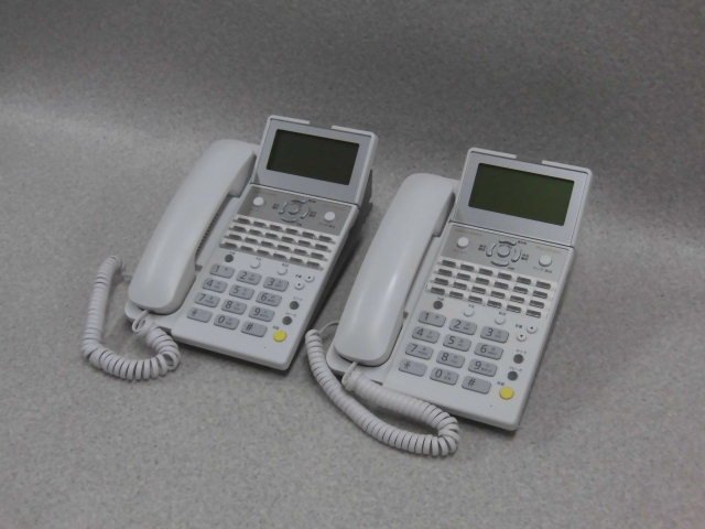 ZR1 1693# 保証有 15年製 Ver.10.58 IP-24N-ST101A (W) ナカヨ 24ボタン 漢字表示対応SIP電話機 2台 きれい