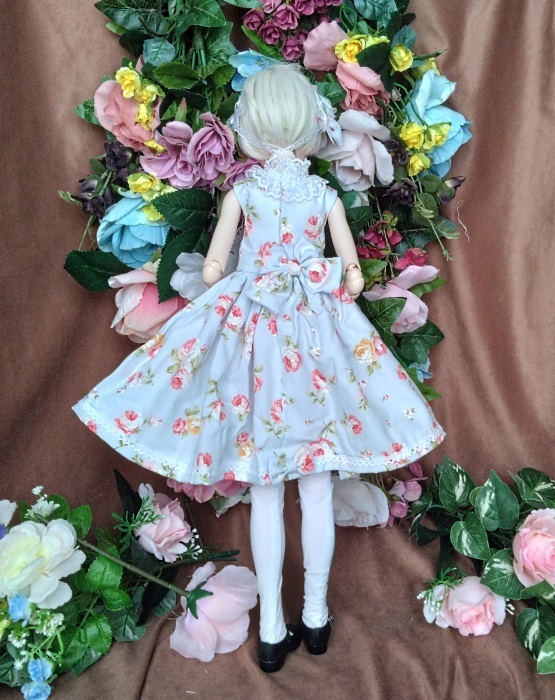 アゾン４５用の服AF239（ａ・青灰花）ＭＤＤ・ＤＤＰ・オビツ５０にも_画像6