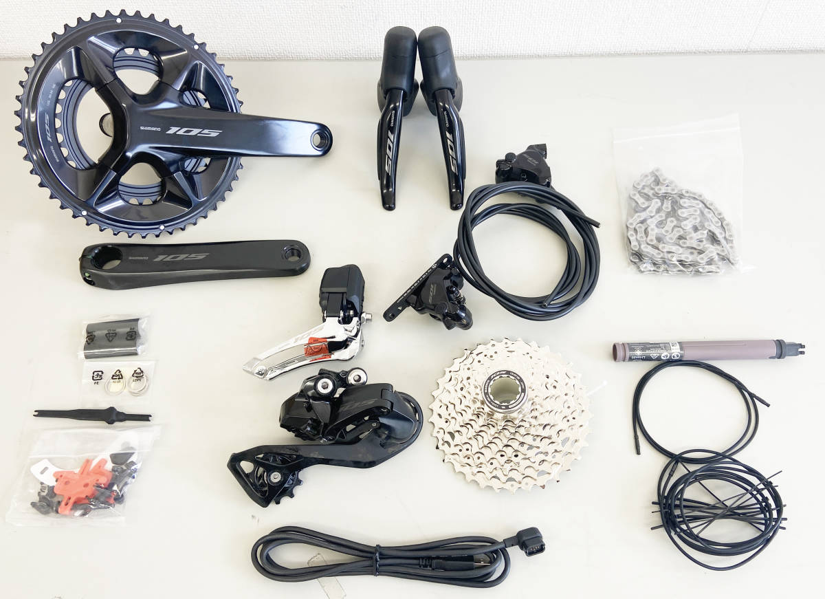 新品Shimano 11速 コンポーネント+油圧ディスクブレーキセット-