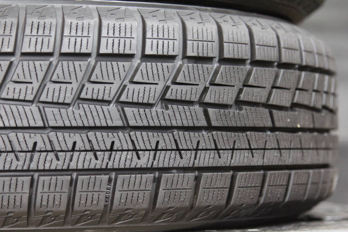 J3/条件付送料無料 21年製 超バリ山 ヨコハマ iG60 冬タイヤ 175/65R14×5.5J +47 4H PCD100 社外アルミ 4本セット フィットキューブコルト_画像9