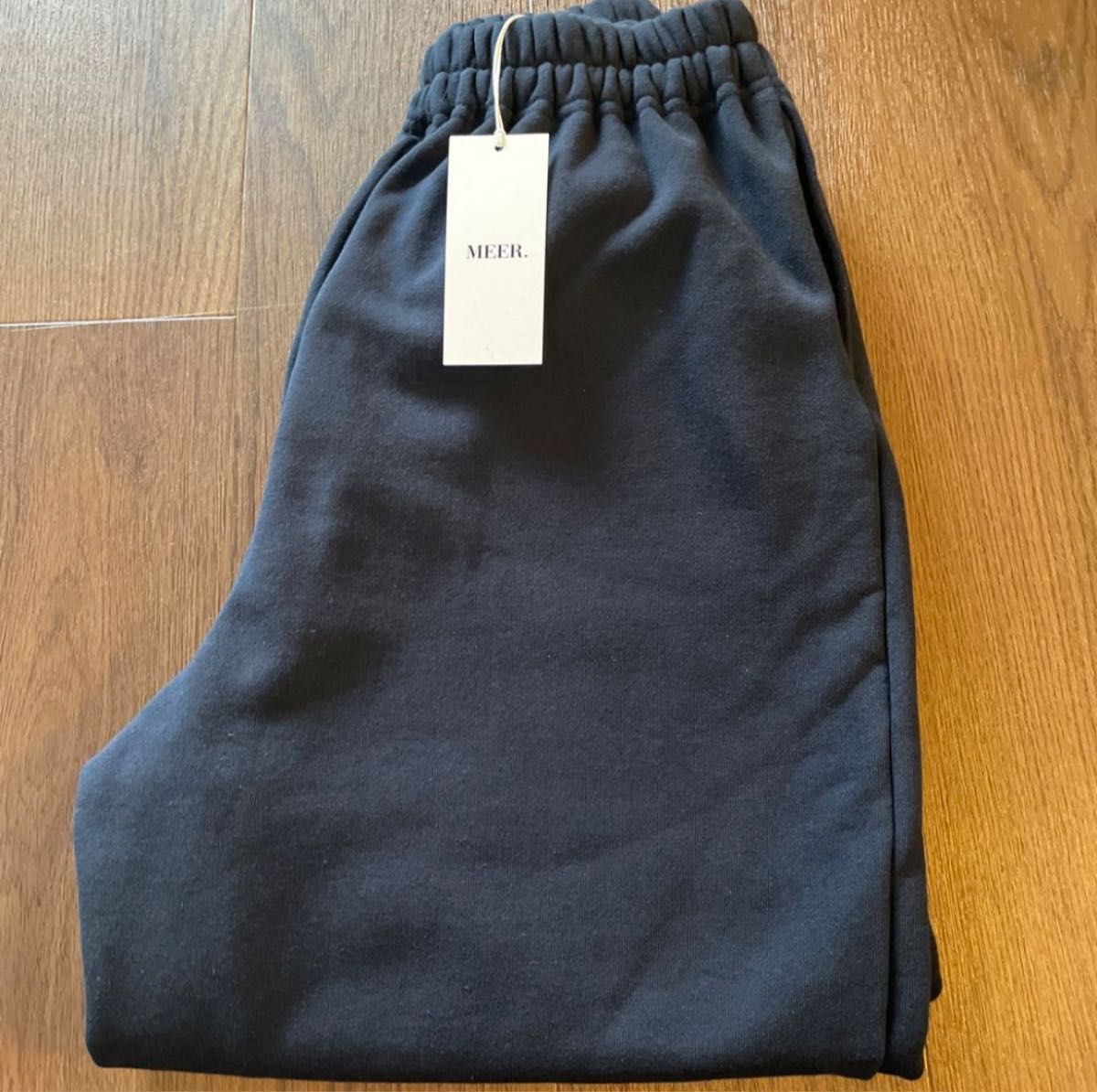 meer. RIB HEM SWEAT PANTS/NVY