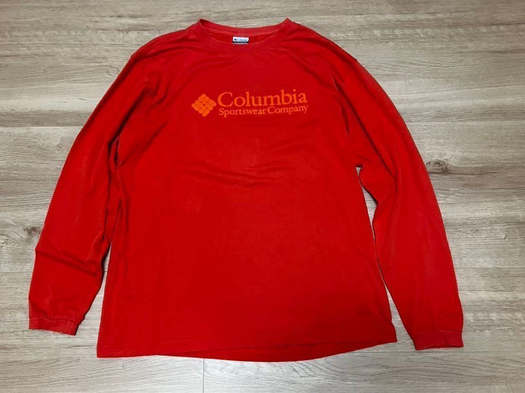 Columbia コロンビア ロゴプリント クルーネック 長袖カットソー トップス メンズ XLサイズ_画像1