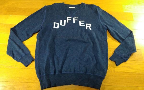 The DUFFER of ST.GEORGE ザ・ダファー・オブ・セントジョージ セーター SIZE:L 紺 送料510円～_画像1