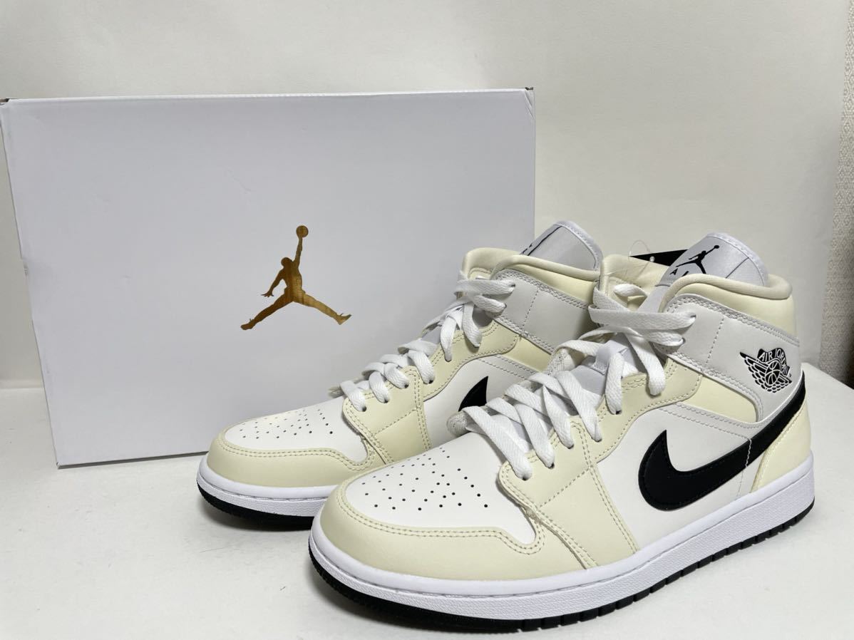 【送料無料】【新品】ウィメンズ27.5㎝　NIKE WMNS AIR JORDAN 1 MID ナイキ ウィメンズ エア ジョーダン 1 ミッド ココナッツミルク