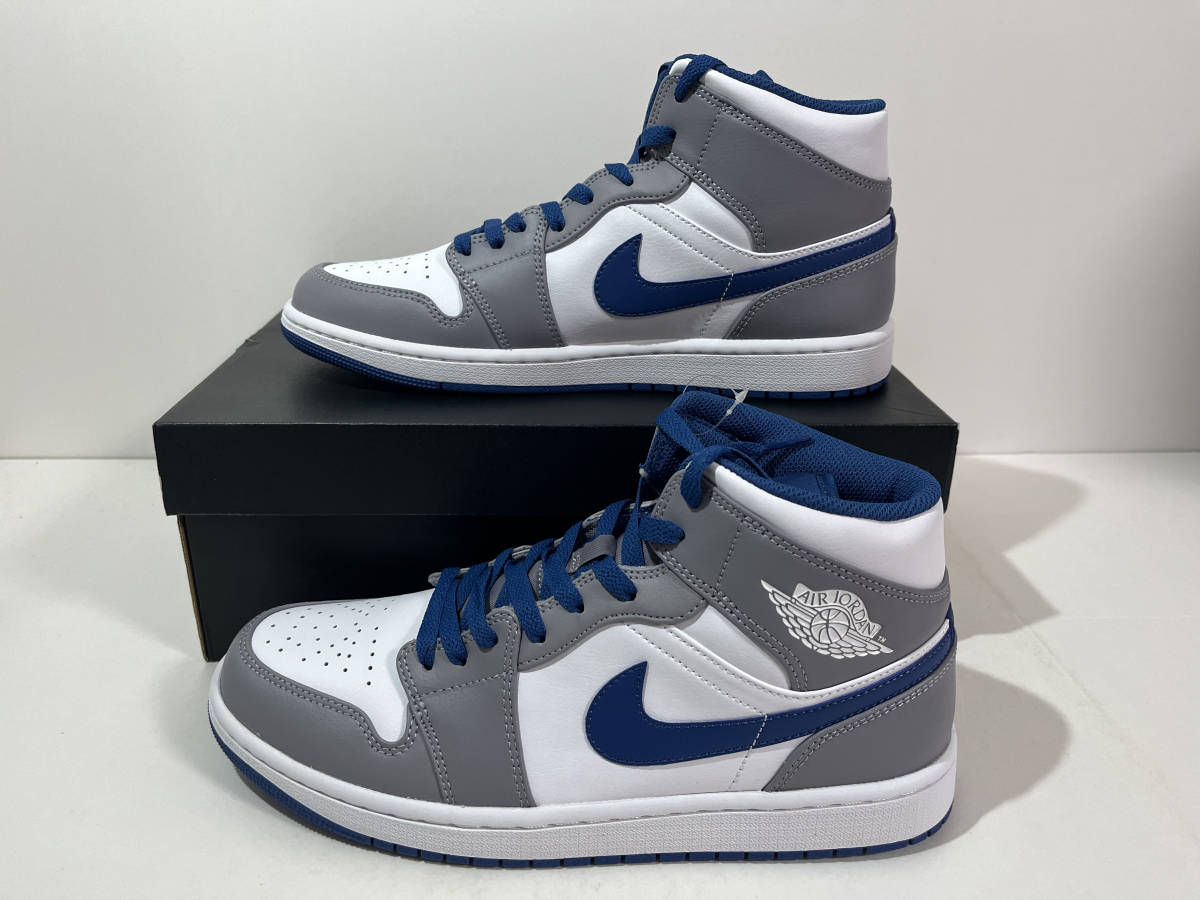 新品】28㎝ Nike Air Jordan 1 Mid True Blue ナイキ エアジョーダン1