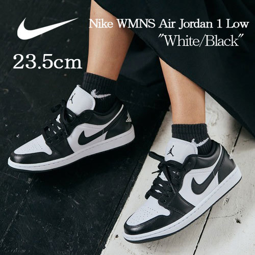 新品】23 5cm NIKE WMNS AirJordan1 Low White/Black ナイキ 新品】23 5cm NIKE WMNS AirJordan1 Low White/Black ナイキ