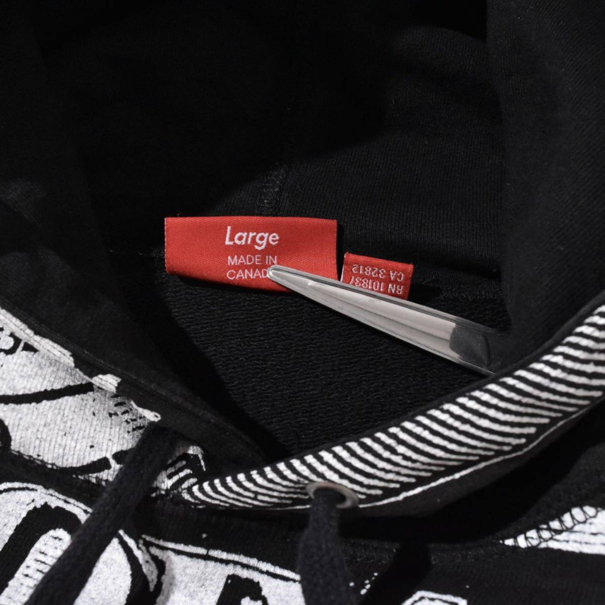 2013AW SUPREME FRANKLIN PULLOVER HOODIE BLACK L ビンテージ シュプリーム フランクリン パーカー 100ドル 100$ VINTAGE OLD 初期 黒_画像10