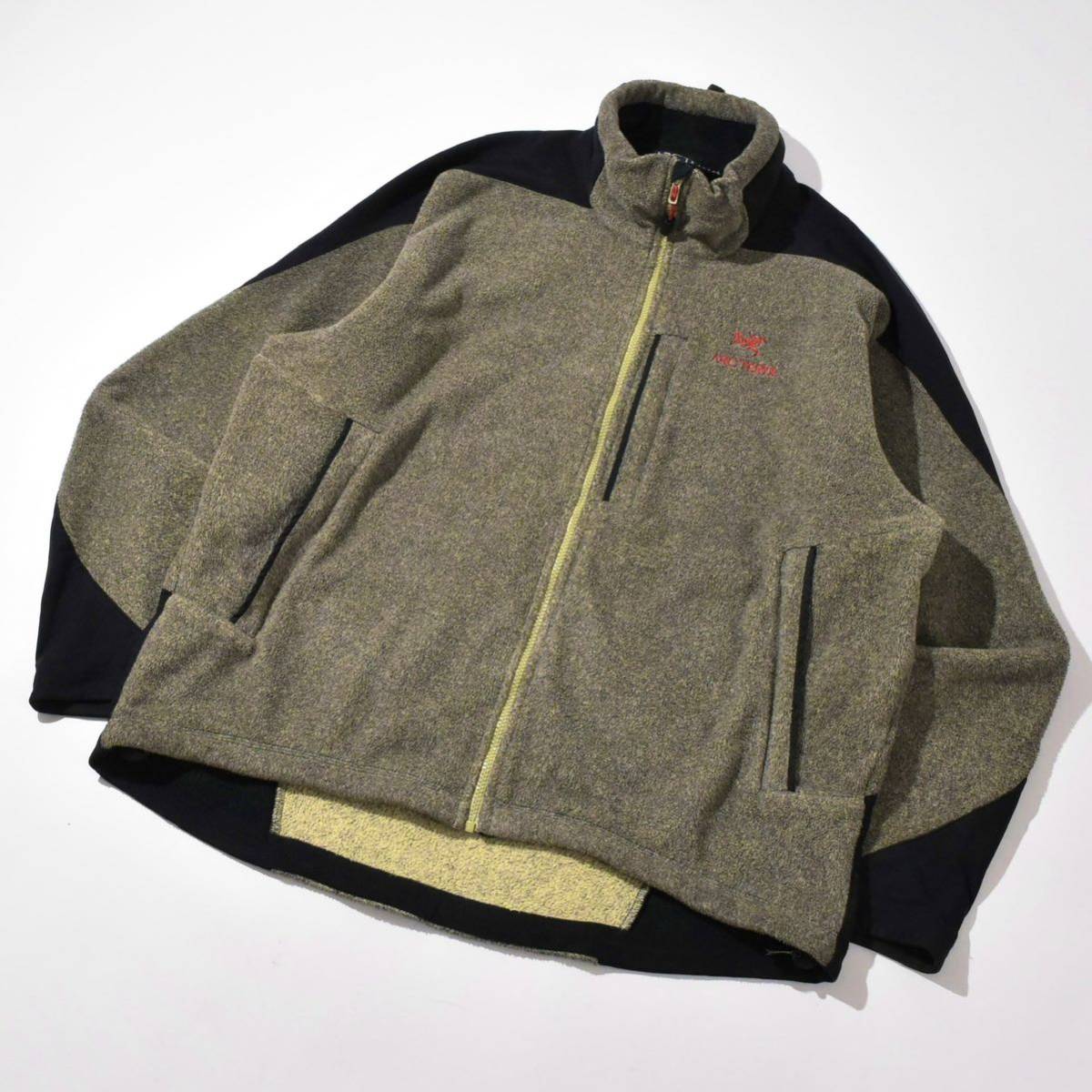 ARC’TERYX GAMMA AR POLARTEC FLEECE JACKET XXL LIGHT MASTERED アークテリクスガンマ フリース ジャケット マスタード ブラック _画像4