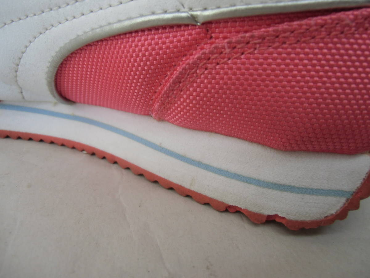  Puma sneakers 22.5cm pink × white puma lady's Junior ⑩