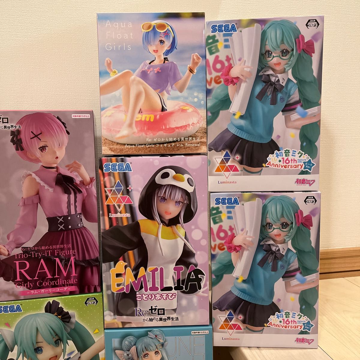 【新品未開封】初音ミク・リゼロ・フィギュア まとめ売り 9体セット