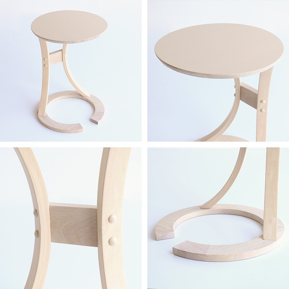 テーブル サイドテーブル ソファテーブル ロータス 北欧 おしゃれ 木製 ベッド ナイトテーブル 丸 寝室 リビング ナチュラル_画像5