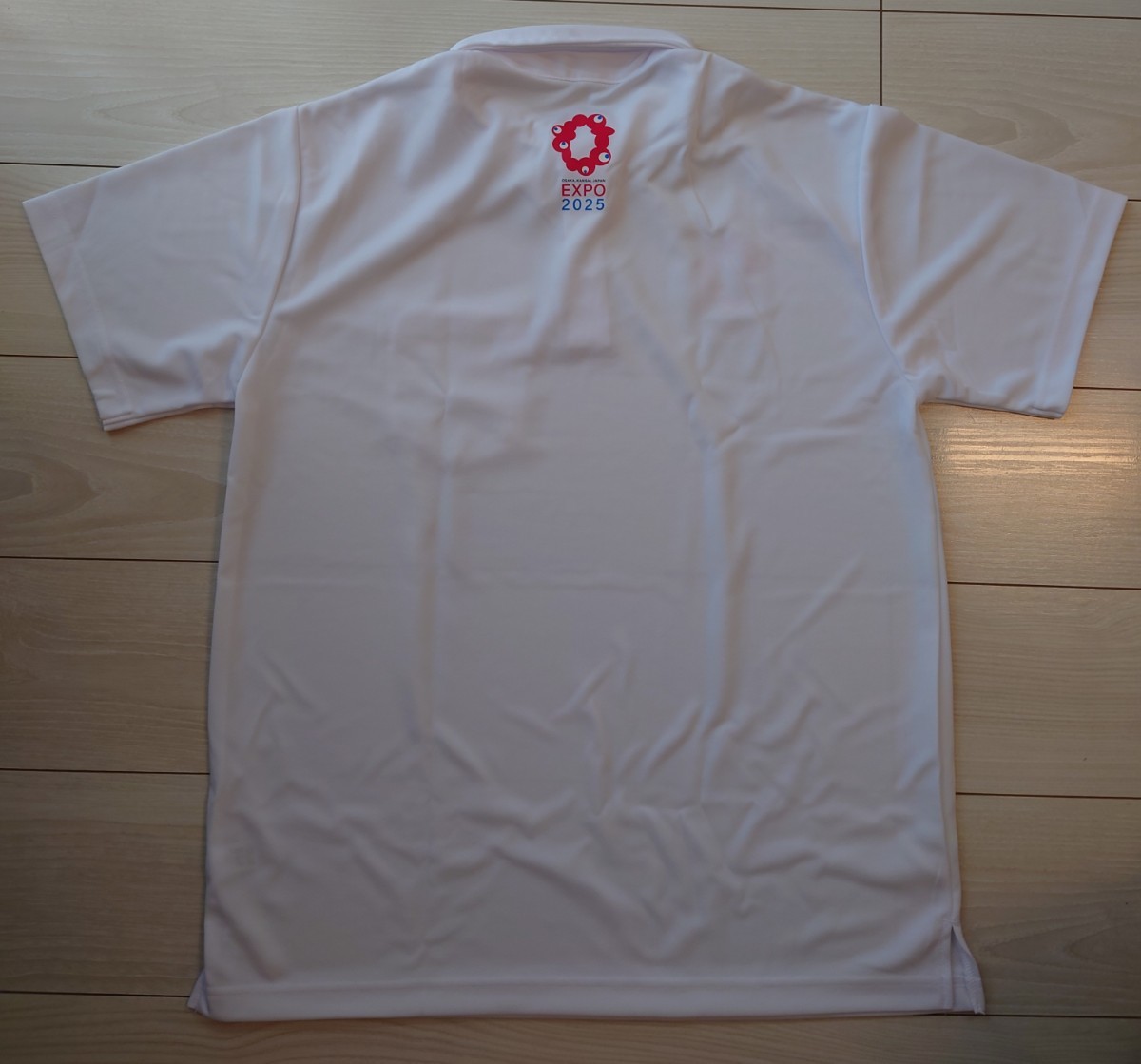 送料無料 EXPO2025 LL 自宅保管未使用品 ポロシャツ 万博 glimmer ミャクミャク エキスポ グリマー 白の画像4