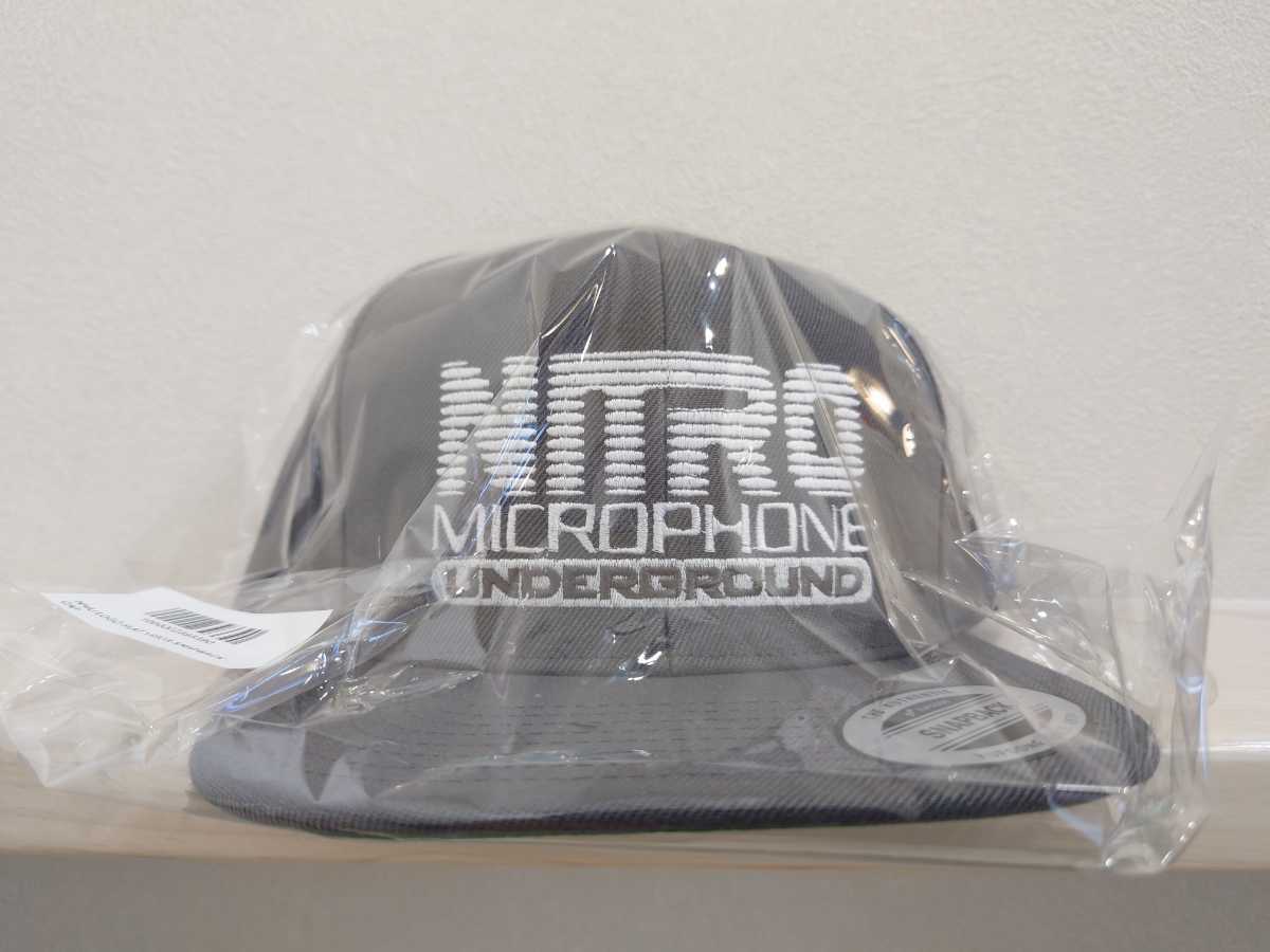 送料無料　NITRO MICROPHONE UNDERGROUND NMU LOGO FLAT VISOR SNAPBACK CAP　GRAPHITE　NITRICH ニトロマイクロフォンアンダーグラウンド_画像3