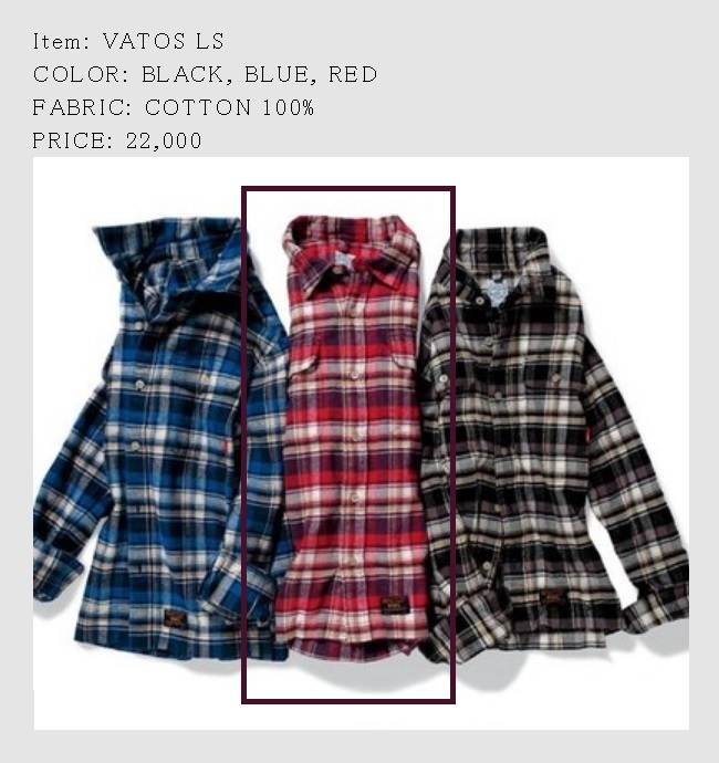 新品同様　Sサイズ　長袖シャツ　Vatos LS (2014 A/W)　レッド　ネルシャツ　Wtaps　ダブルタップス_Copyright: Wtaps