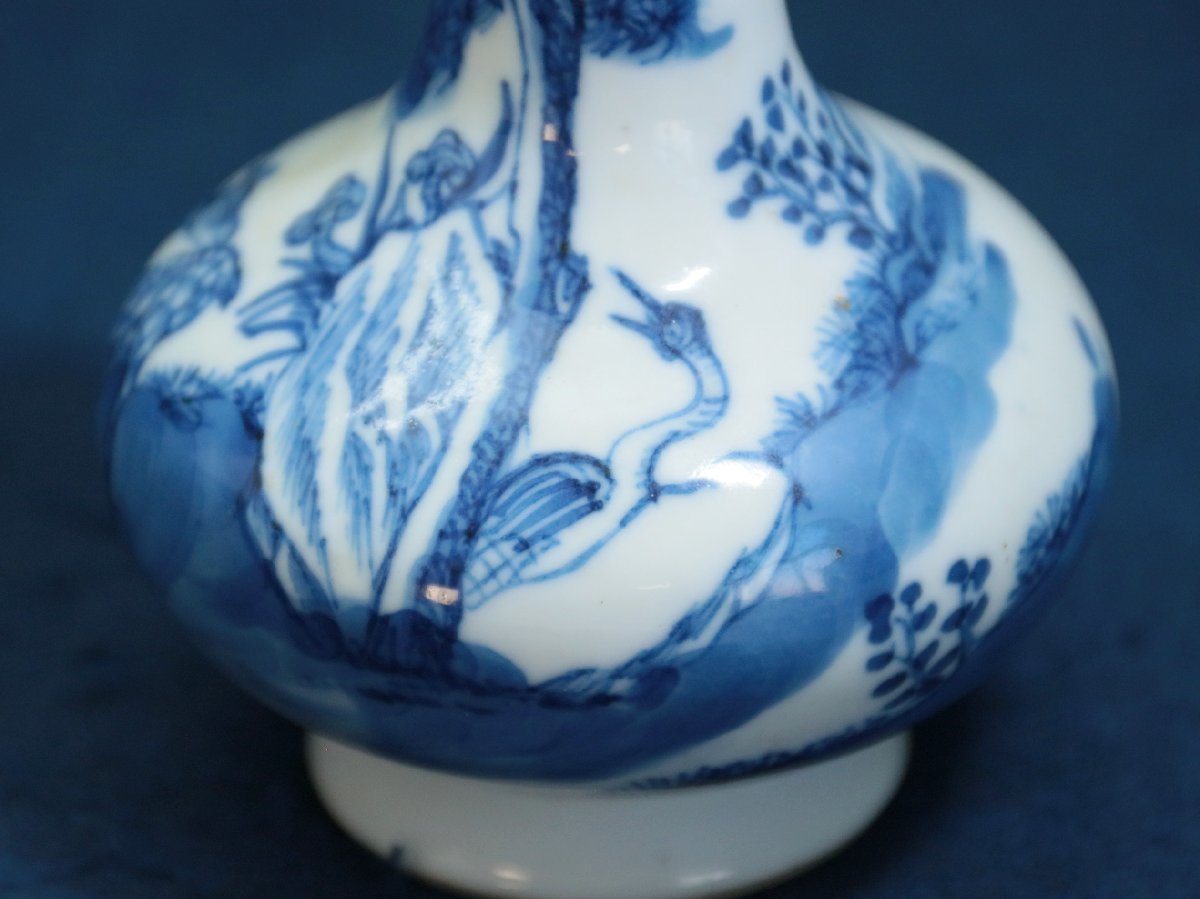 中国の古い陶磁器　青花染付　小花瓶　花器　花生　中国美術工芸品_画像9